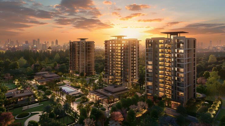 Illustrative render of L&T Vayam, Wagle Industrial Estate, Thane, Mumbai