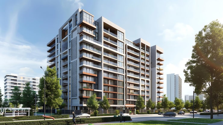 Illustrative render of Shree Ostwal Fermino, Holy Cross Road, Borivali West, Mumbai