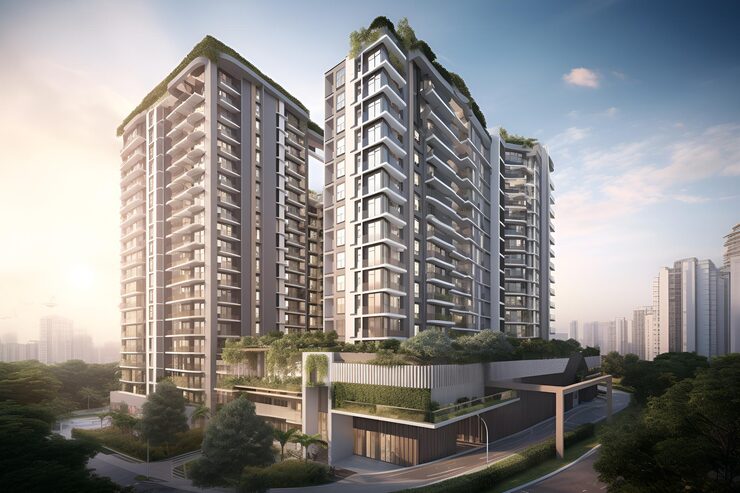 Illustrative commercial tower render, G Block, Bandra Kurla Complex, Mumbai