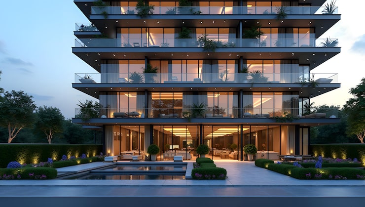 Illustrative commercial tower render, Worli, Mumbai